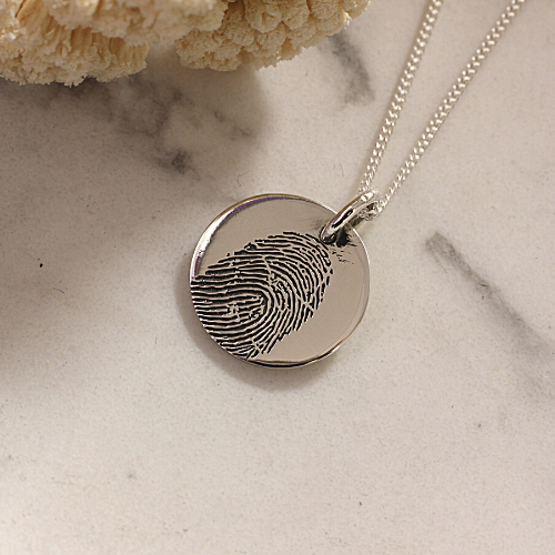 Fingerprint on sale keepsake pendant